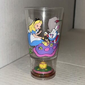 Vintage Disney Alice In Wonderland Plastic Glitter Shaker Cup Kibouki VTG‎ Rare